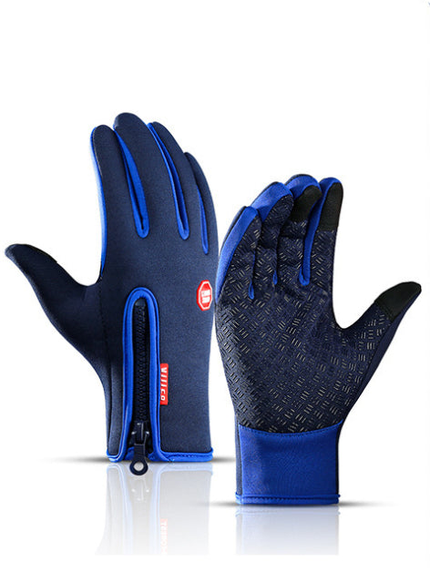 Gants d'hiver tactiles pour la moto, imperméables et doublés polaire, compatibles avec écrans tactiles et adaptés au sport.