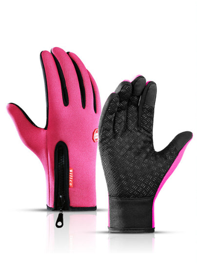 Gants d'hiver tactiles pour la moto, imperméables et doublés polaire, compatibles avec écrans tactiles et adaptés au sport.