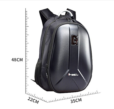 Sac à dos moto, sacoche pour casque, sac à dos de motard, sacoche pour ordinateur portable, coque rigide, en fibre de carbone, imperméable et réfléchissant.