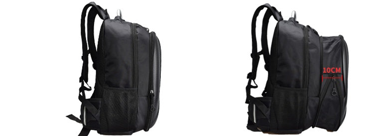 Sac à dos moto, sacoche pour casque, sac à dos de motard, sacoche pour ordinateur portable, coque rigide, en fibre de carbone, imperméable et réfléchissant.