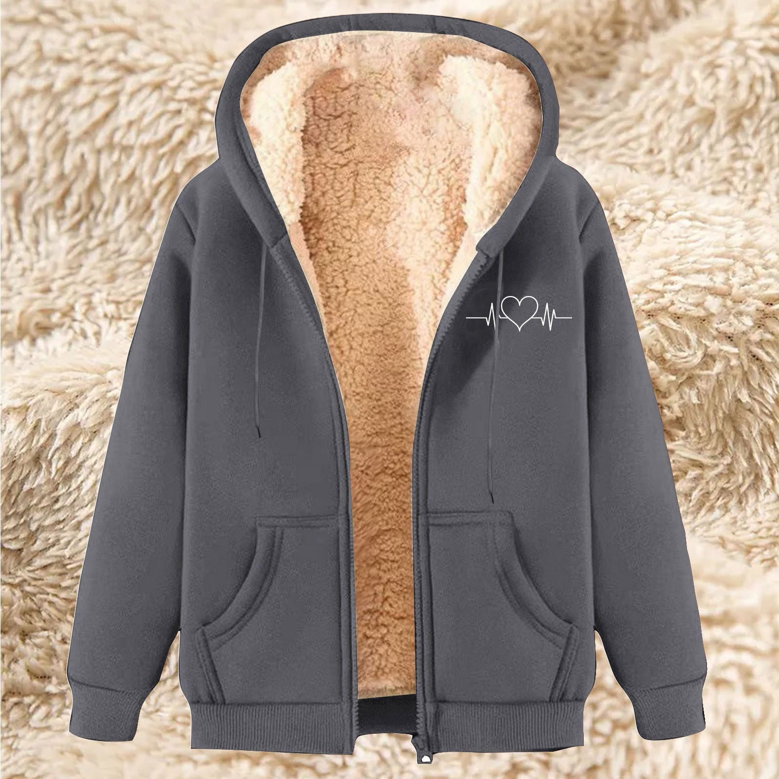 Sweat à capuche en polaire pour homme avec doublure polaire, épais et chaud pour l'hiver, polaire d'agneau pour l'automne et l'hiver