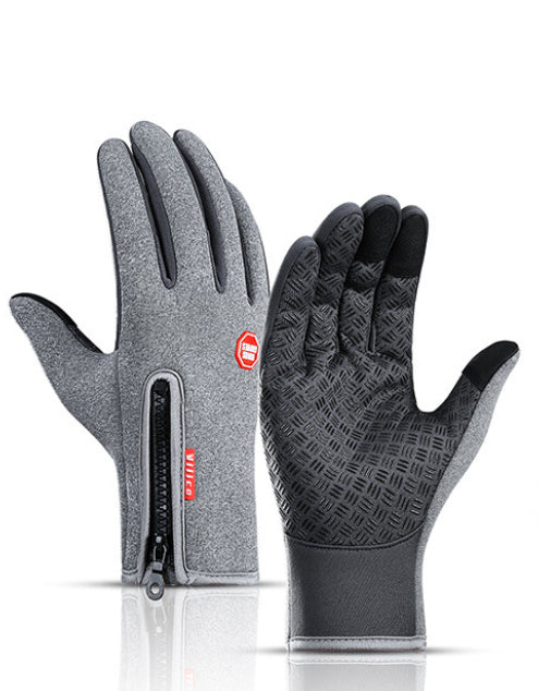 Gants d'hiver tactiles pour la moto, imperméables et doublés polaire, compatibles avec écrans tactiles et adaptés au sport.