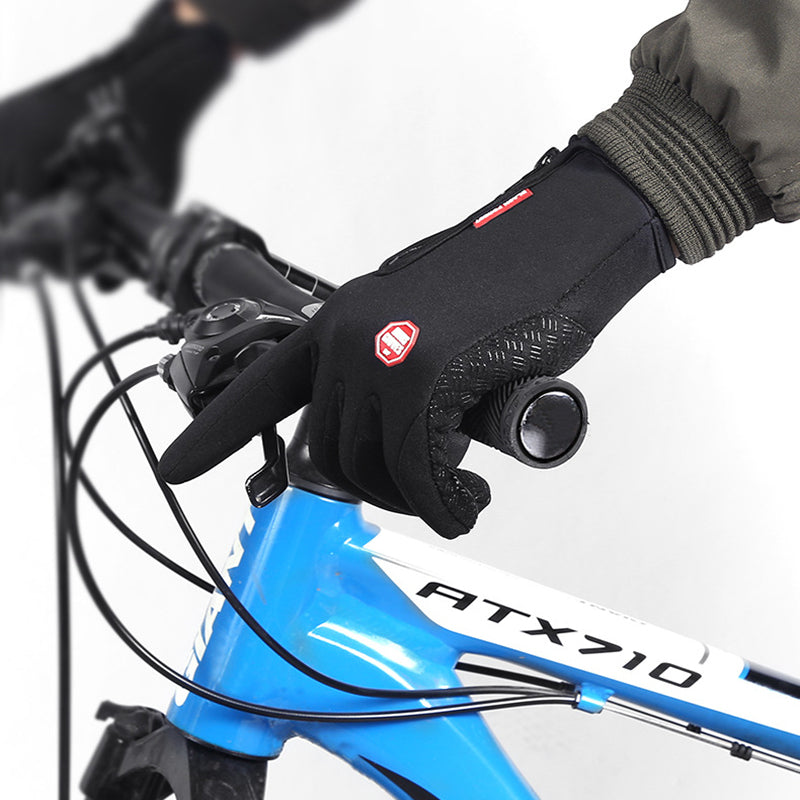Gants d'hiver tactiles pour la moto, imperméables et doublés polaire, compatibles avec écrans tactiles et adaptés au sport.