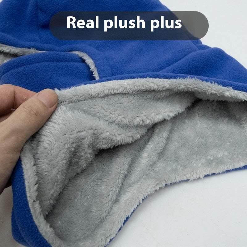 Écharpe polaire d'hiver à capuche, coupe-vent, chaude et imperméable, masque de protection pour le visage, bonnet thermique d'extérieur