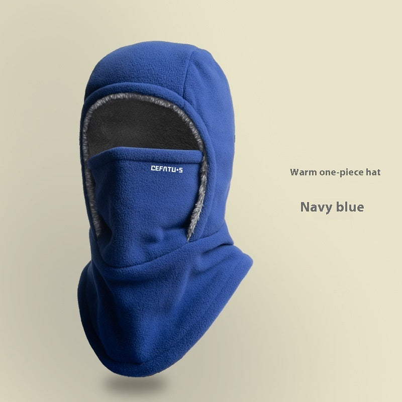 Écharpe polaire d'hiver à capuche, coupe-vent, chaude et imperméable, masque de protection pour le visage, bonnet thermique d'extérieur