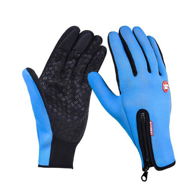 Gants d'hiver tactiles pour la moto, imperméables et doublés polaire, compatibles avec écrans tactiles et adaptés au sport.